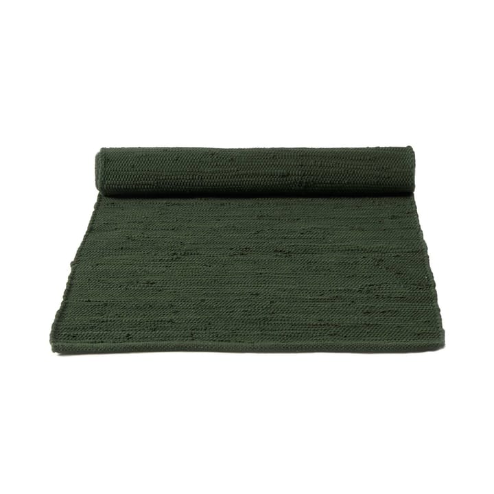 Cotton vloerkleed 75 x 300 cm. - guilty green (groen) - Rug Solid