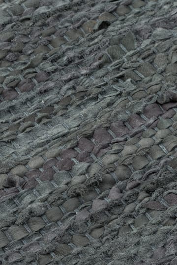 Leather vloerkleed 65 x 135 cm. - dark grey (donkergrijs) - Rug Solid