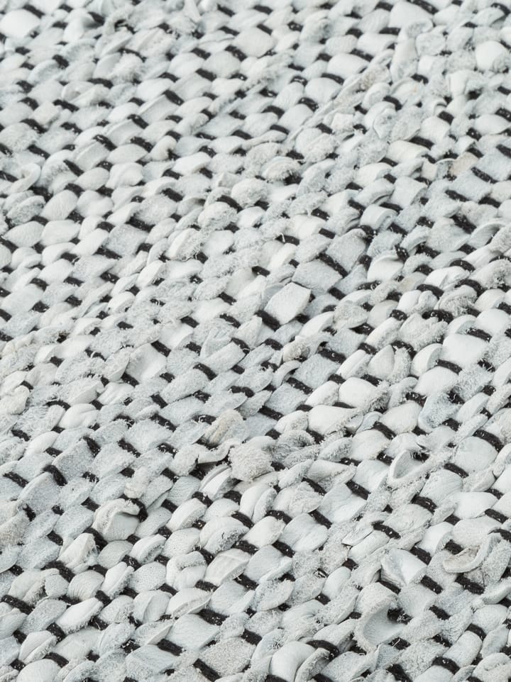 Leather vloerkleed 75 x 200 cm. - light grey (lichtgrijs) - Rug Solid