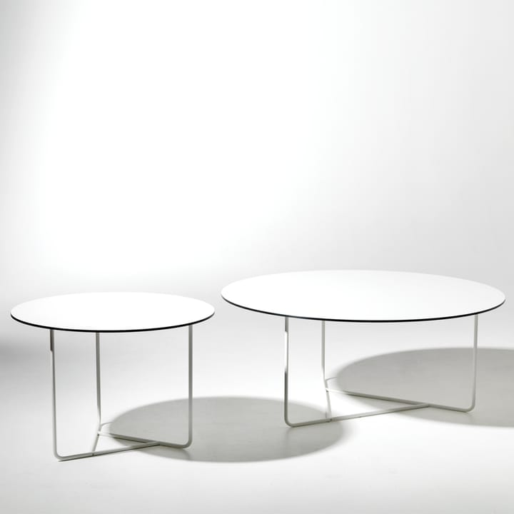Tellus salontafel - wit, verchroomd onderstel, h41 d100 - SMD Design
