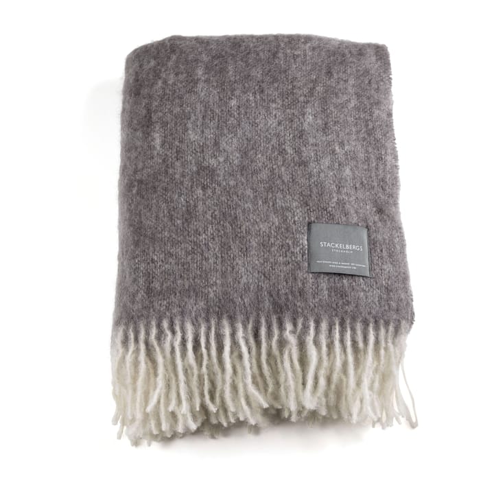Mohair plaid - bright white & charcoal melange - Stackelbergs