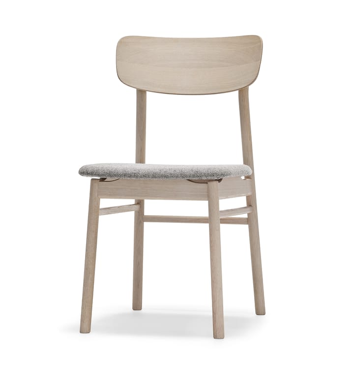 Prima Vista stoel licht matgelakt eikenhout - Stof hallingdal 65-130 grijs - Stolab