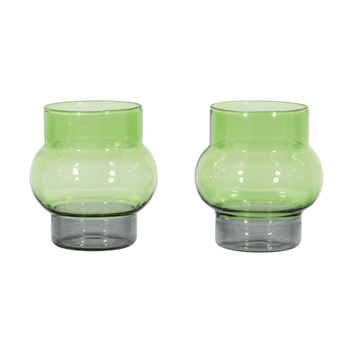 Bump Short drinkglas 2-pack - Green - Tom Dixon
